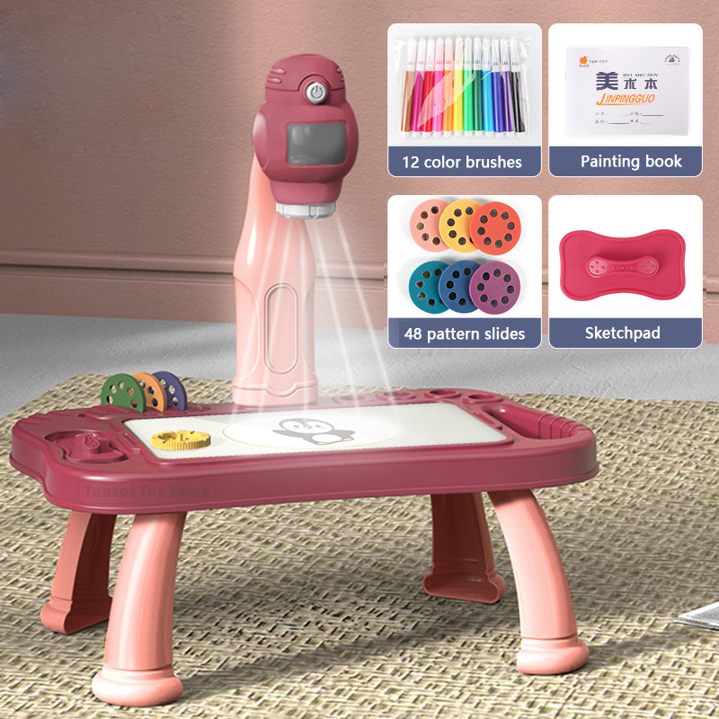 Kids Toys Drawing - Inteligentny projektor dzieci malowanie zestaw stołowy