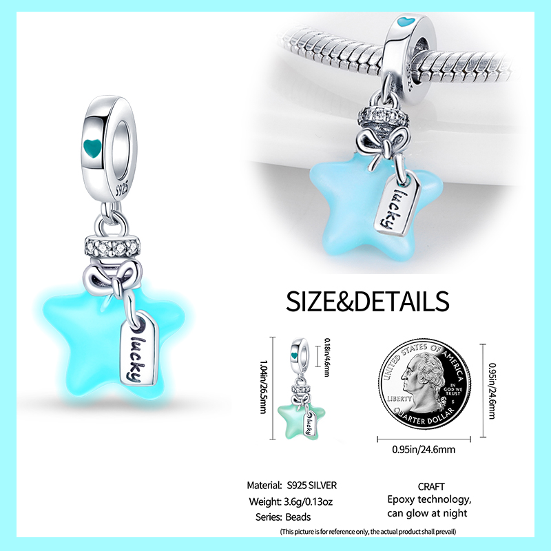 Zawieszka Charms Koralik ze Sr – Glow In Dark Stars recenzja i cena
