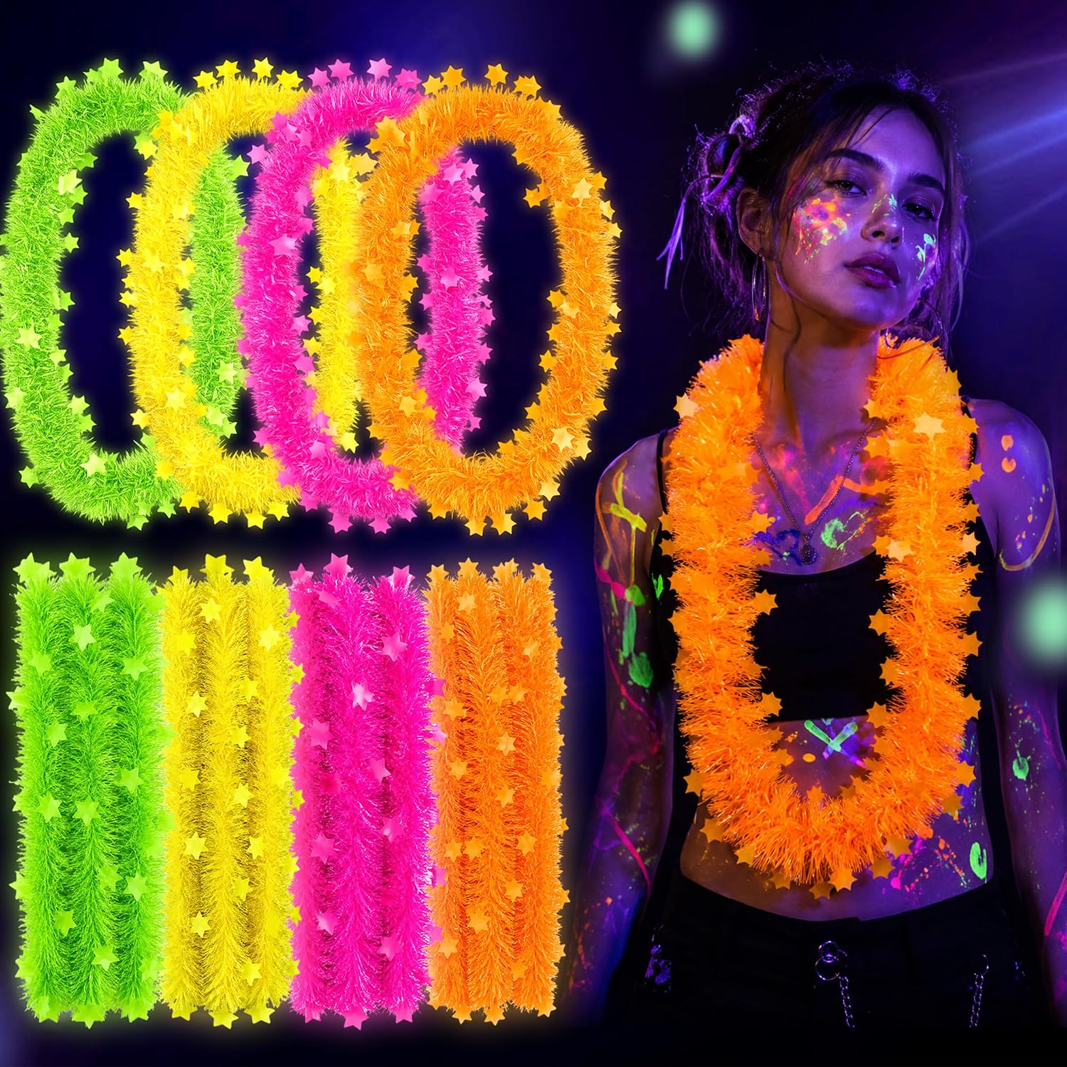 5-gwiazdkowy naszyjnik Lei z f – Glow In Dark Stars recenzja i cena